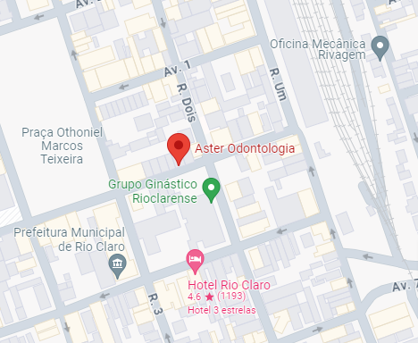 Localização da Aster Odontologia no Google Maps